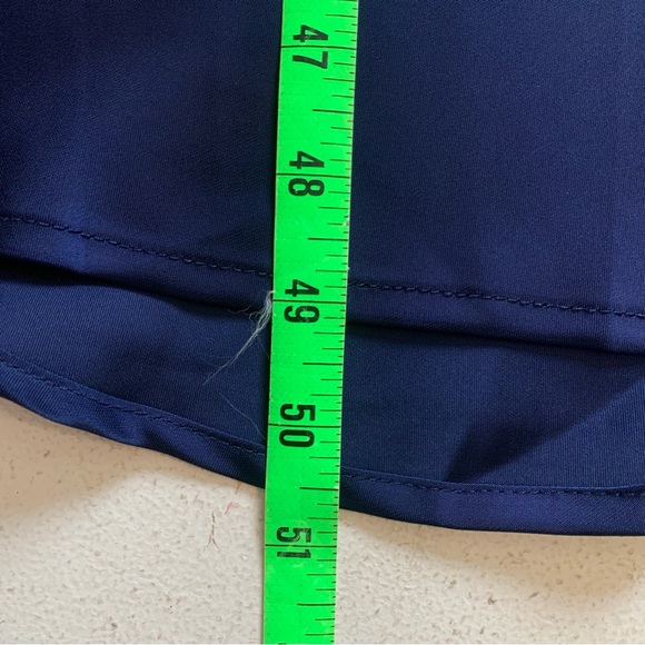 Lulus Medium Distinctive Charm Navy Blue Satin Asymmetrical Midi Dress NWT - Picture 17 of 17